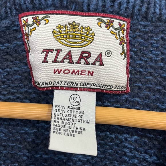 Tiara Festive Blue Sweater Vest - Picture 8 of 11